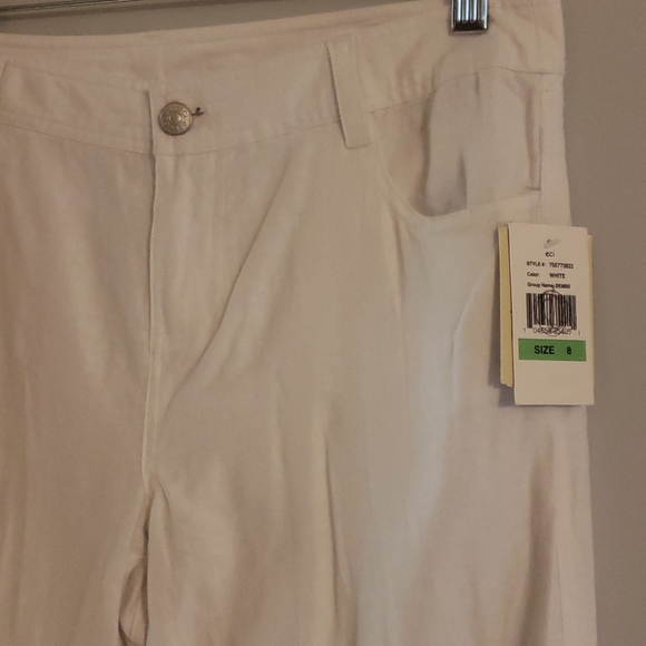 ECI Capris Nwt Bembe White new 8 - Picture 2 of 4